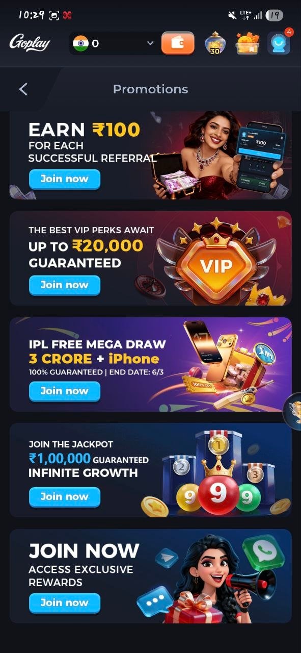 User playing GoPlay11 fantasy cricket IPL contest on mobile